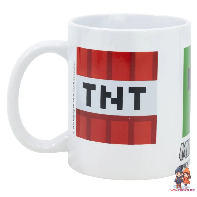 Minecraft Gamer Creeper TNT Kaffeetasse Teetasse Keramik Tasse 325 ml WS Trend.de