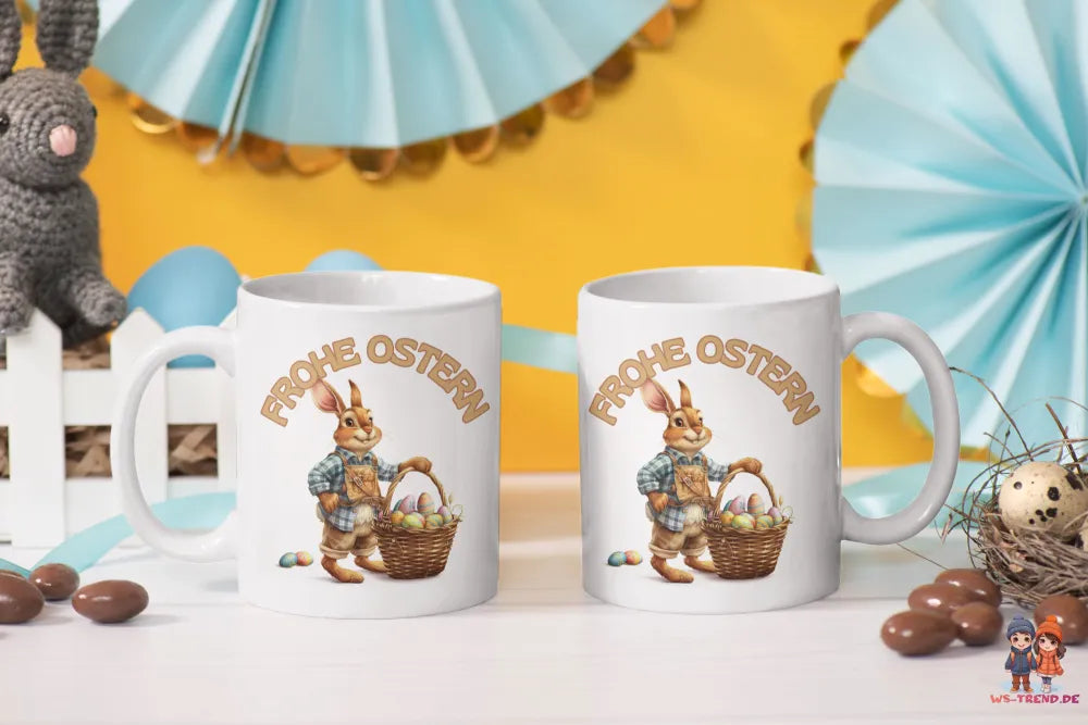Ostern Hase Ostereier Kaffeetasse Teetasse Tasse Geschenkidee 325 ml - WS-Trend.de
