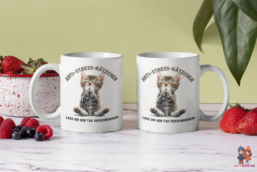 Anti Stress Baby Katze Kätzchen Kaffeetasse Teetasse Tasse Geschenkidee 325 ml - WS-Trend.de