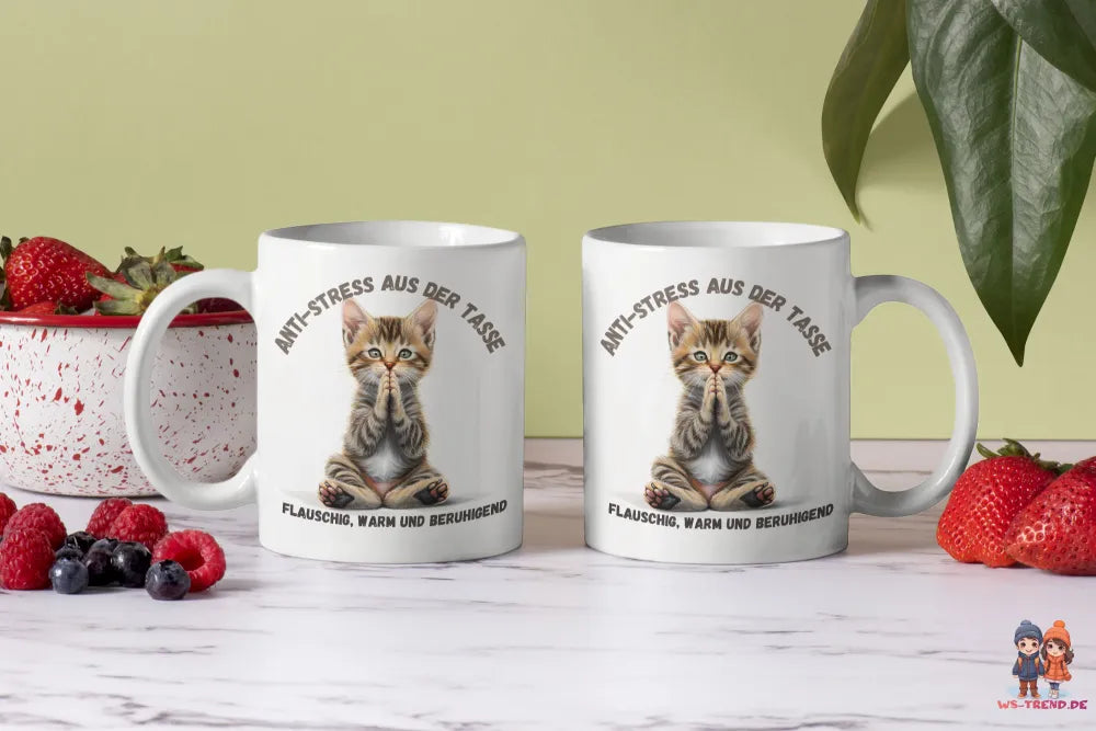 Anti Stress Baby Katze Kätzchen Kaffeetasse Teetasse Tasse Geschenkidee 325 ml - WS-Trend.de