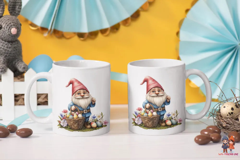 Ostern Gnom Ostereier Kaffeetasse Teetasse Tasse Geschenkidee 325 ml - WS-Trend.de