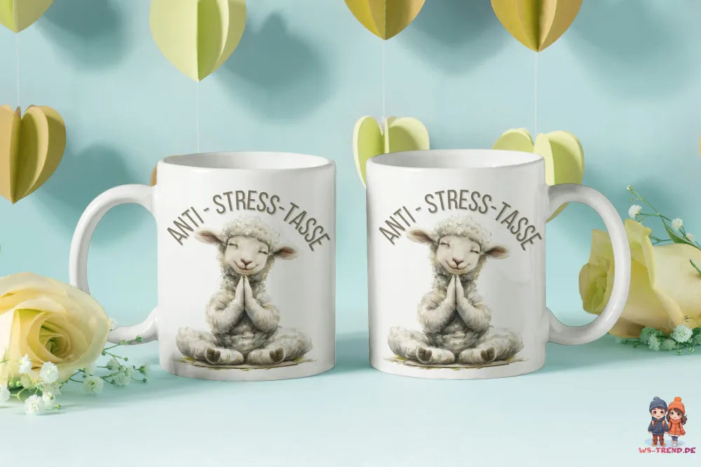 Anti Stress Schäfchen Schaf Kaffeetasse Teetasse Tasse Geschenkidee 325 ml - WS-Trend.de