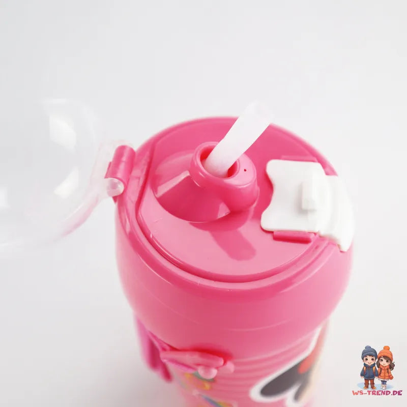 Disney Minnie Maus Trinkflasche Flasche mit Trinkhalm Gurt 500 ml - WS-Trend.de Wasserflasche