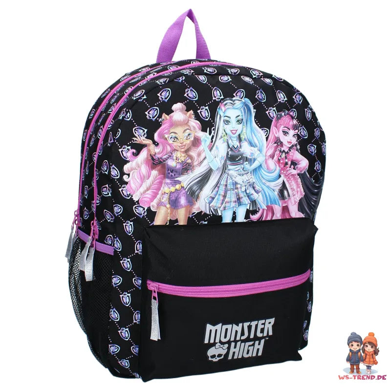 Monster High Mädchen Kinder Set Rucksack mit Federmäppchen Tasche 43x32x19 cm - WS-Trend.de