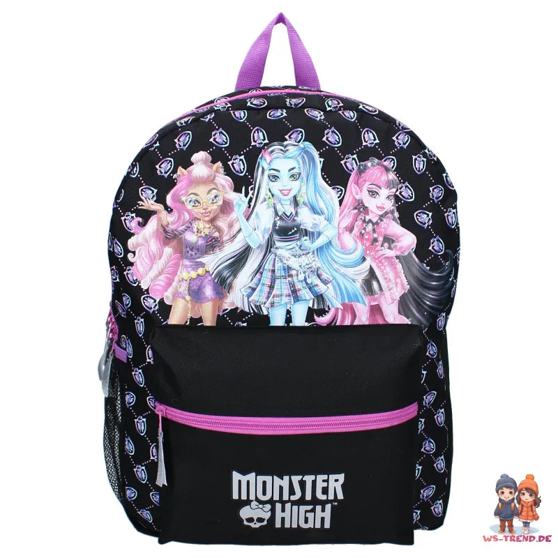 Monster High Mädchen Kinder Set Rucksack mit Federmäppchen Tasche 43x32x19 cm - WS-Trend.de