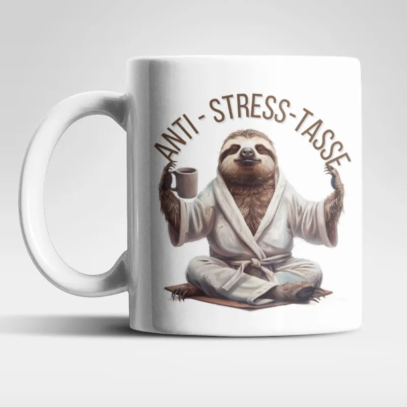 Anti Stress Faultier Kaffeetasse Teetasse Tasse Geschenkidee 325 ml - WS-Trend.de
