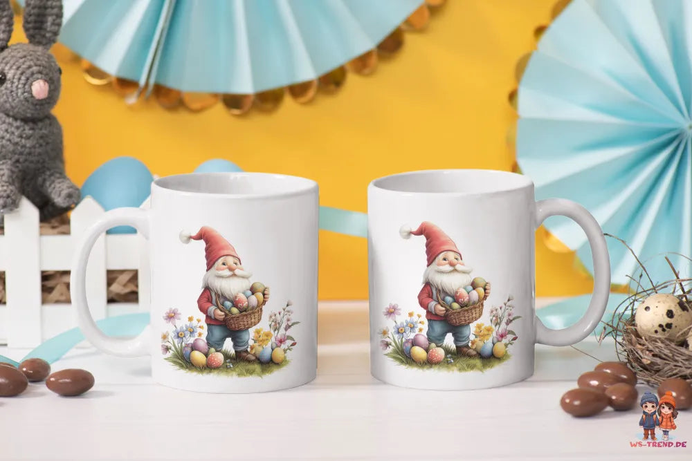 Ostern Gnom Ostereier Kaffeetasse Teetasse Tasse Geschenkidee 325 ml - WS-Trend.de