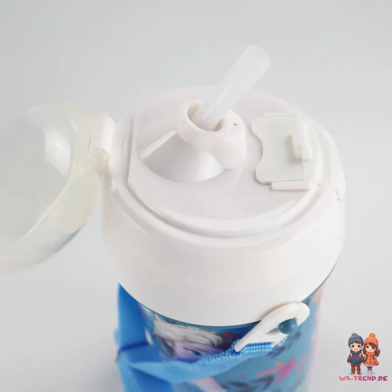 Disney Die Eiskönigin Anna Elsa Flasche mit Trinkhalm Gurt 500 ml - WS-Trend.de Wasserflasche