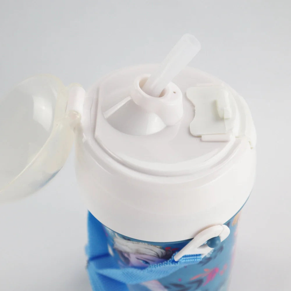 Disney Die Eiskönigin Anna Elsa Flasche mit Trinkhalm Gurt 500 ml - WS-Trend.de Wasserflasche