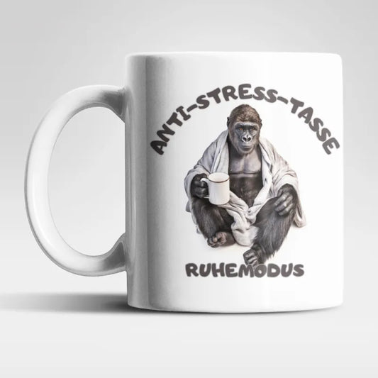 Anti Stress Ruhemodus Gorilla Kaffeetasse Teetasse Tasse Geschenkidee 325 ml - WS-Trend.de