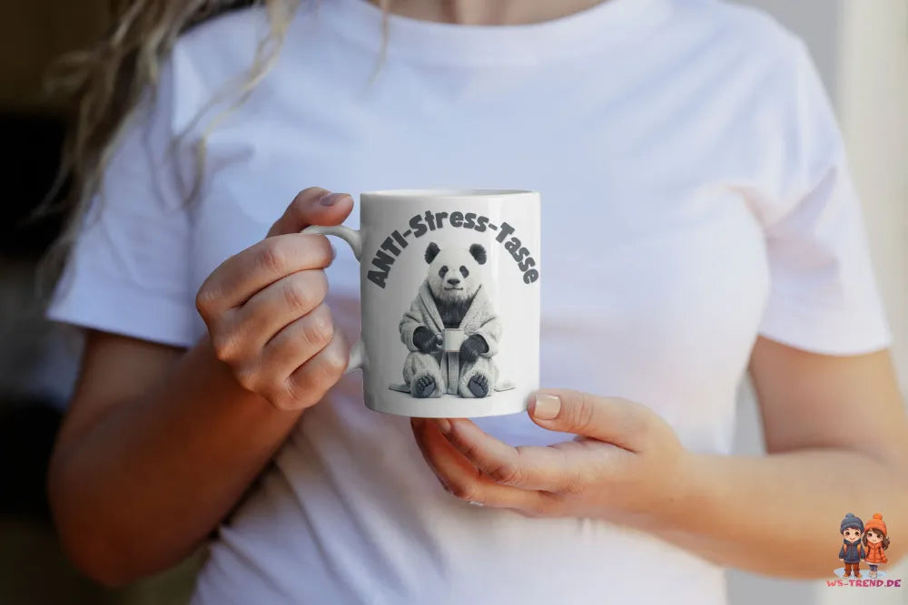 Anti Stress Panda Kaffeetasse Teetasse Tasse Geschenkidee 325 ml - WS-Trend.de