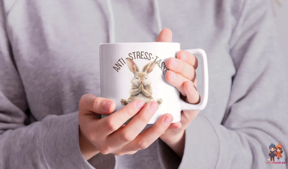 Anti Stress Baby Hase Häschen Kaffeetasse Teetasse Tasse Geschenkidee - WS-Trend.de