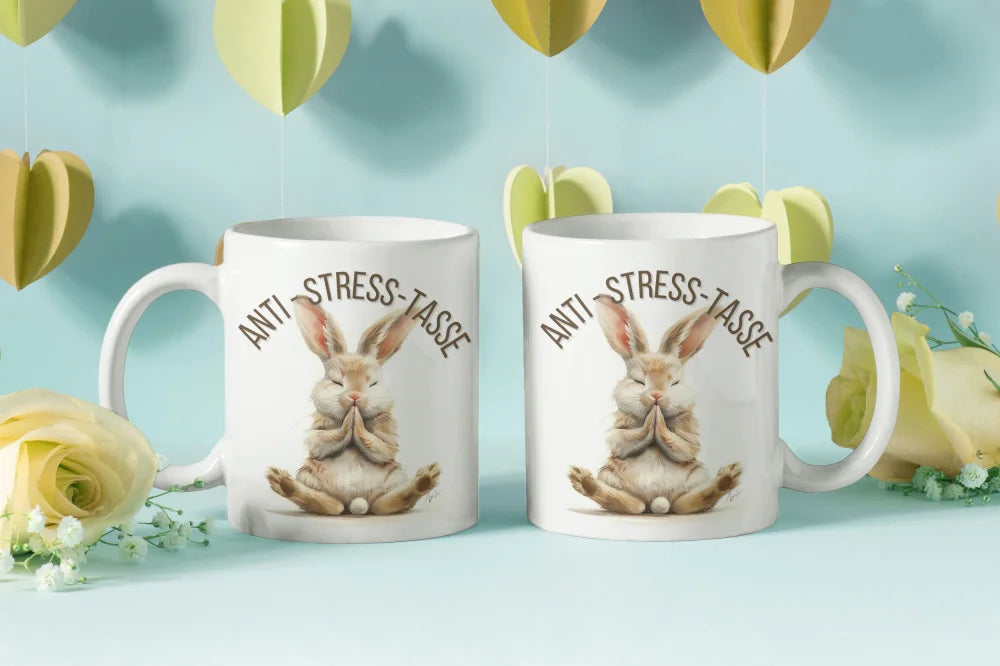 Anti Stress Baby Hase Häschen Kaffeetasse Teetasse Tasse Geschenkidee - WS-Trend.de