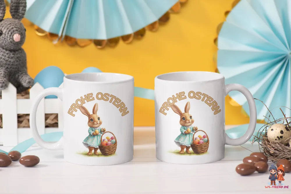 Ostern Hase Ostereier Kaffeetasse Teetasse Tasse Geschenkidee 325 ml - WS-Trend.de