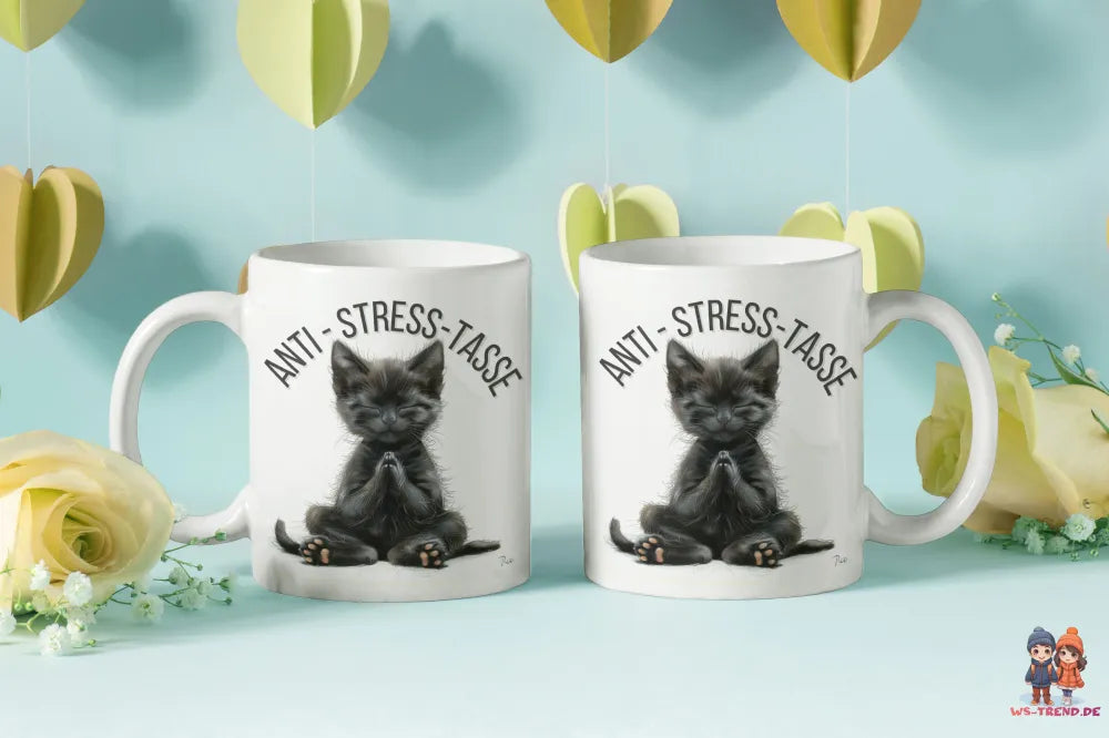 Anti Stress Baby Katze Kätzchen Kaffeetasse Teetasse Tasse Geschenkidee 325 ml - WS-Trend.de