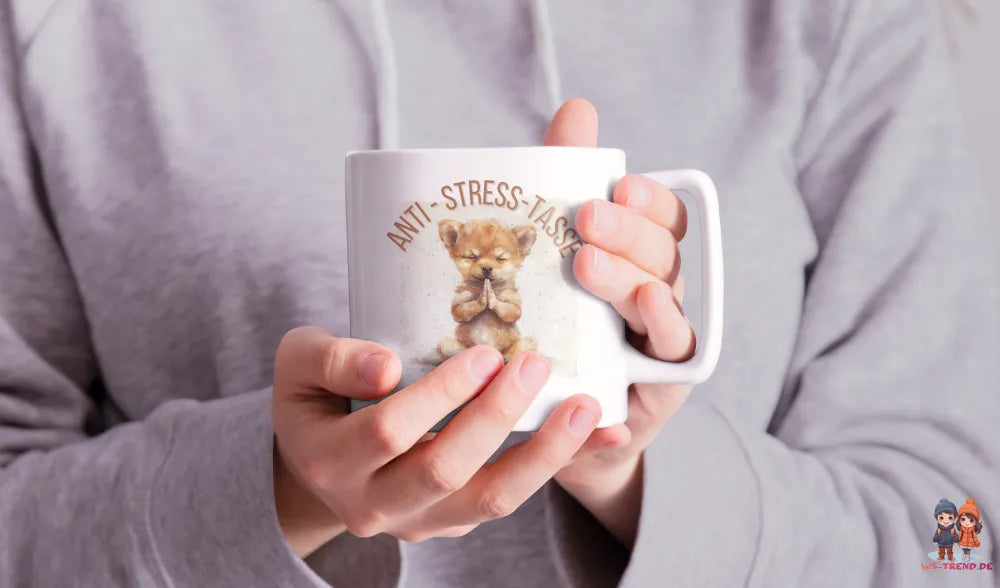 Anti Stress Baby Hund Welpe Kaffeetasse Teetasse Tasse Geschenkidee 325 ml - WS-Trend.de