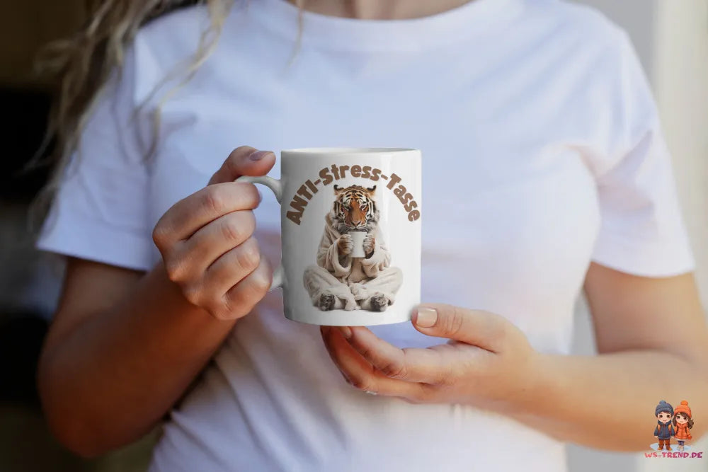 Anti Stress Tiger Kaffeetasse Teetasse Tasse Geschenkidee 325 ml - WS-Trend.de