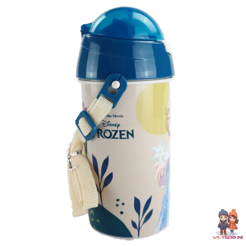 Disney Die Eiskönigin Elsa Flasche mit Trinkhalm Gurt 500 ml - WS-Trend.de Wasserflasche