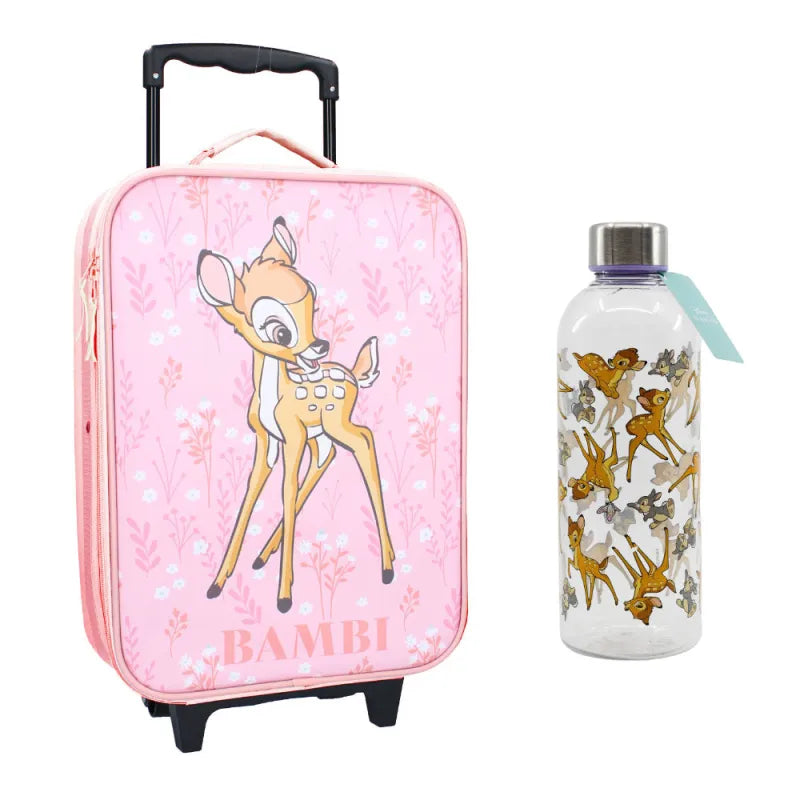 Disney Bambi Kinder 2tlg Set Trolley Kinderkoffer plus Trinkflasche 850 ml - WS-Trend.de
