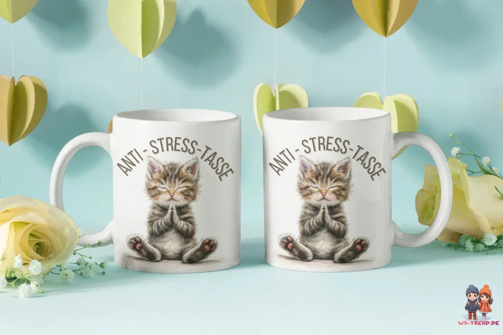 Anti Stress Baby Katze Kätzchen Kaffeetasse Teetasse Tasse Geschenkidee 325 ml - WS-Trend.de