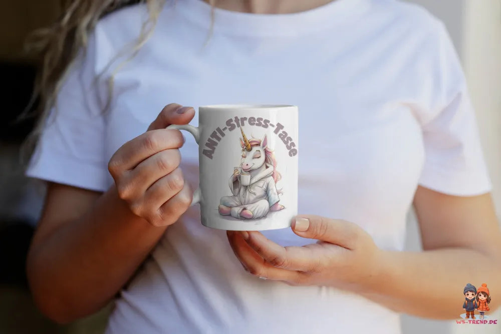 Anti Stress Einhorn Kaffeetasse Teetasse Tasse Geschenkidee 325 ml - WS-Trend.de