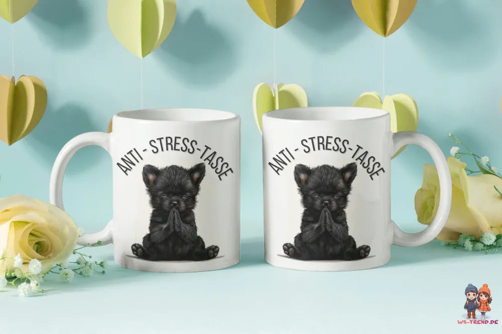 Anti Stress Baby Hund Welpe Kaffeetasse Teetasse Tasse Geschenkidee 325 ml - WS-Trend.de