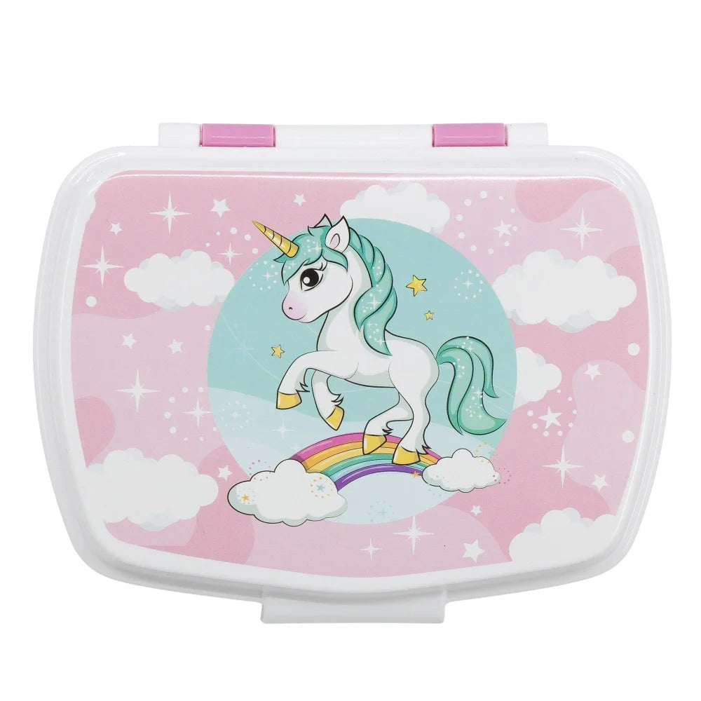 Einhorn Unicorn 2 tlg. Kinder Lunch Set Brotdose Trinkflasche 410 ml - WS-Trend.de
