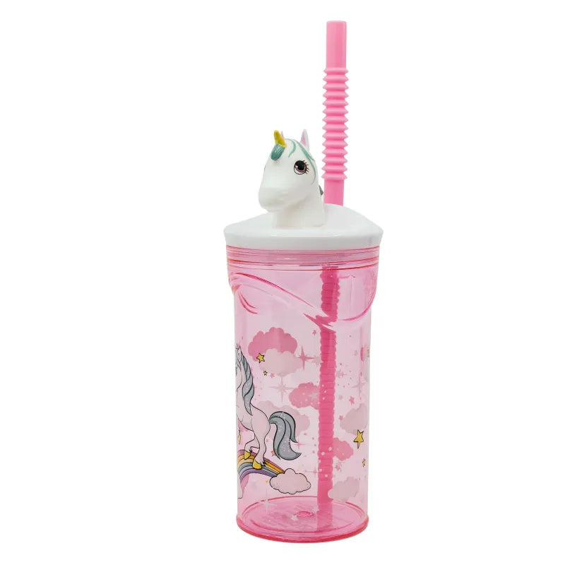 Kleines Einhorn Unicorn 3D Kopf Wasserflasche Trinkflasche Flasche 360 ml - WS-Trend.de