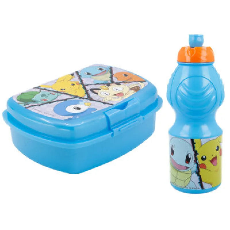 Pokemon Pikachu Kinder 2 teiliges Set Brotdose Trinkflasche 400 ml - WS-Trend.de