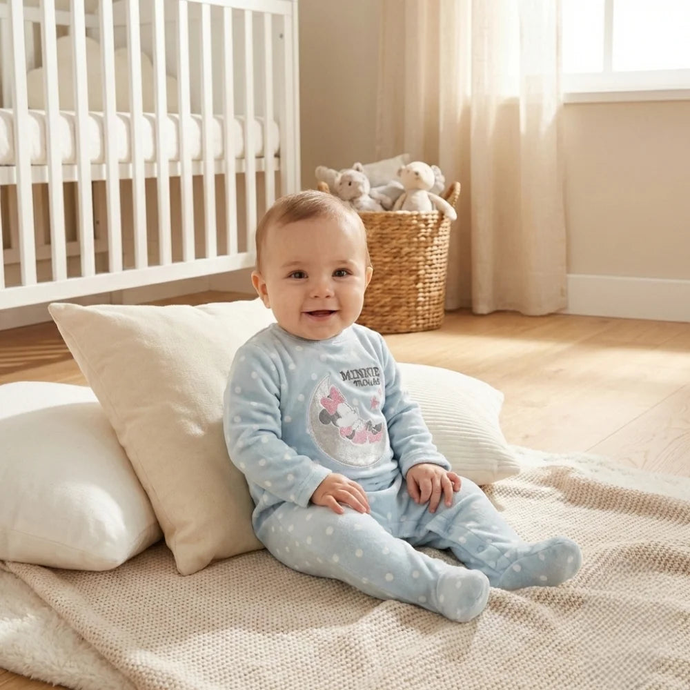 Disney Minnie Maus Baby Kleinkind Strampler Einteiler Velours - WS-Trend.de Velour Gr. 62 - 92