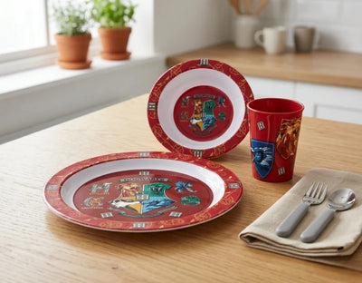 Harry Potter Hogwarts Kinder Geschirr-Set 3 teilig Becher Teller Schüssel - Ansicht 2
