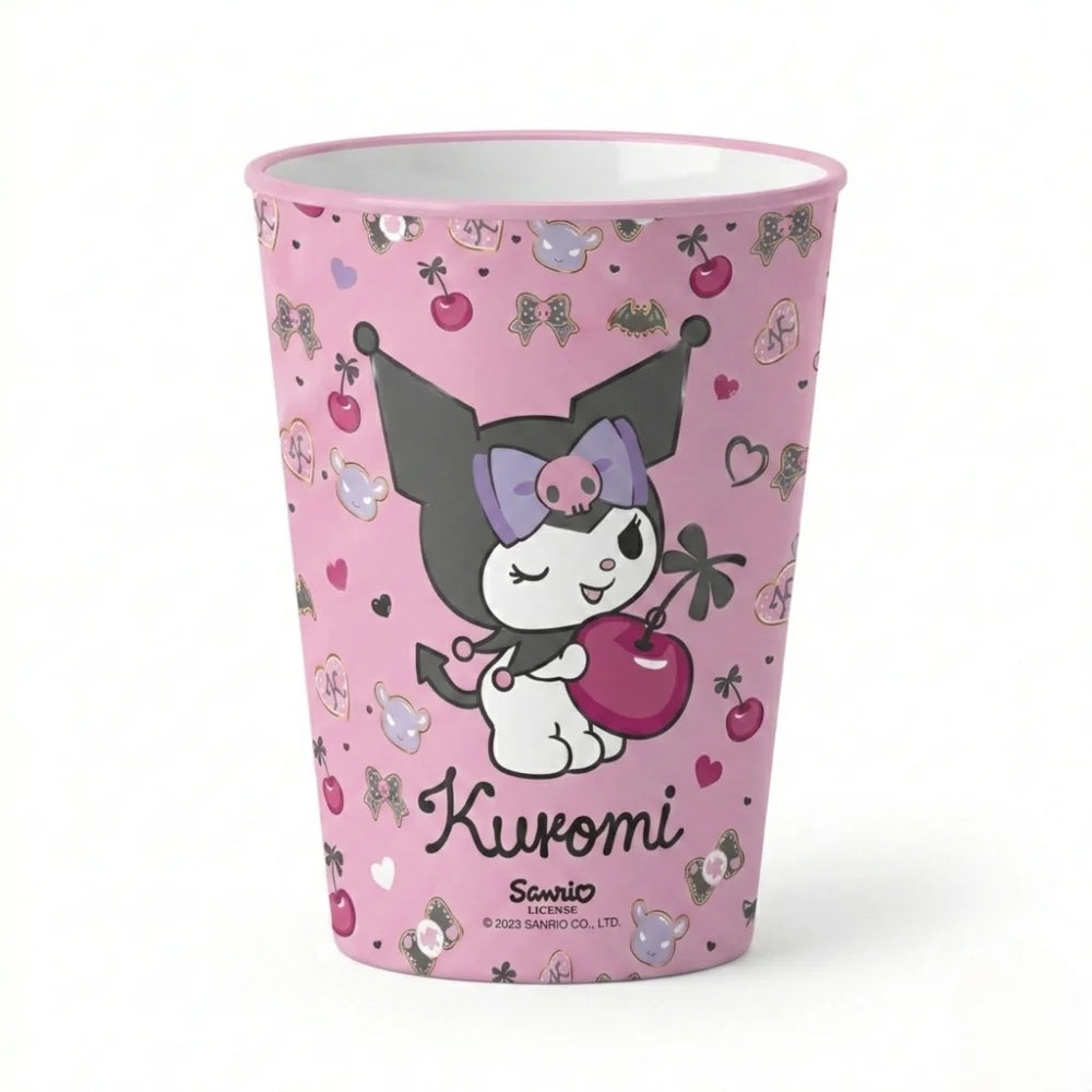 Hello Kitty Kuromi Kinder Geschirr-Set 3 teilig Becher (260 ml) Teller Schüssel - WS-Trend.de
