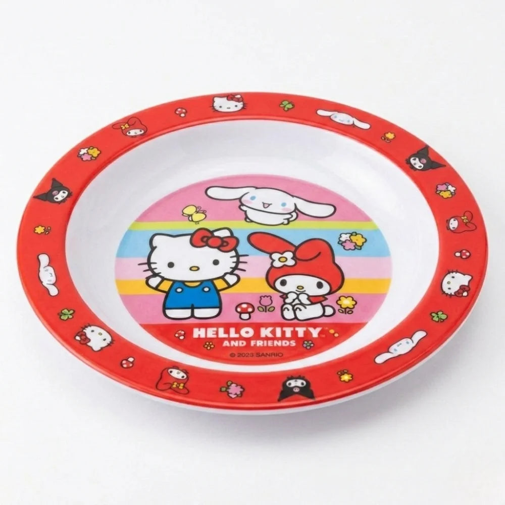 Hello Kitty Friends Kinder Geschirr-Set 3 teilig Becher (350 ml) Teller Schüssel - WS-Trend.de