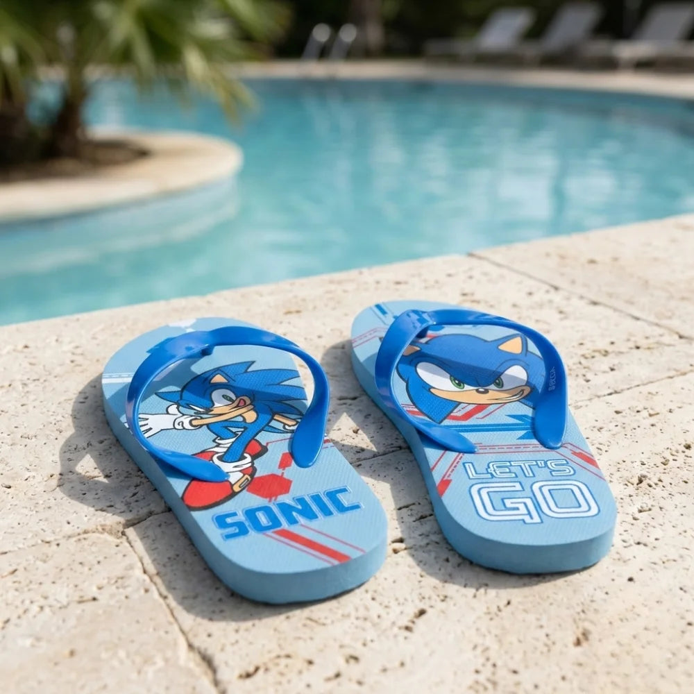 Sonic The Hedgehog Flip Flops Kinder Sandalen Zehentrenner - WS-Trend.de