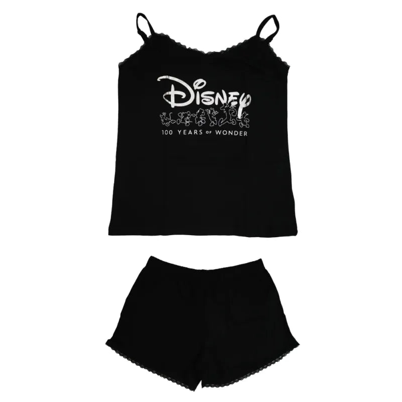 Disney 100 Years Minnie Mickey Maus Damen Schlafshirt Shorts - WS-Trend.de