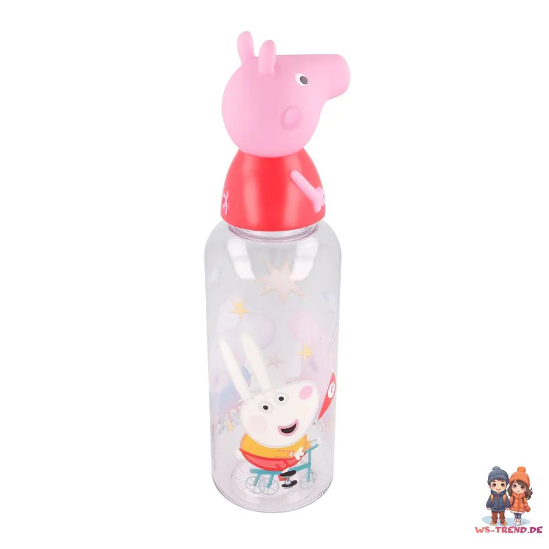 Peppa Wutz George 3D Deckel Kinder Trinkflasche Wasserflasche Flasche 560 ml - WS-Trend.de Pig Sportflasche 430