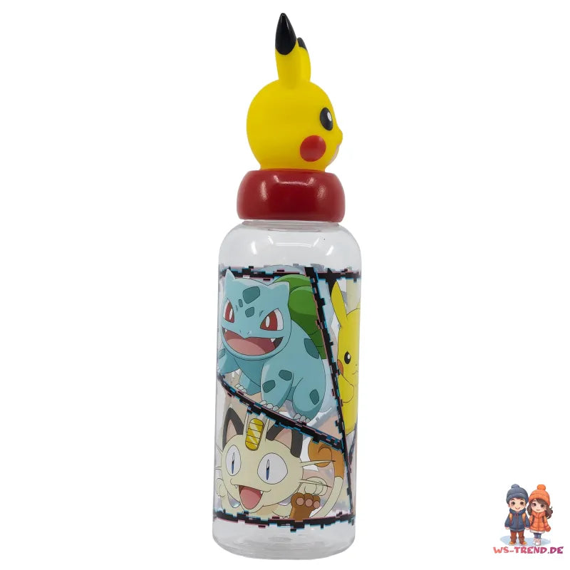Pokemon Pikachu 3D Deckel Kinder Wasserflasche Trinkflasche - WS-Trend.de Flasche 560 ml
