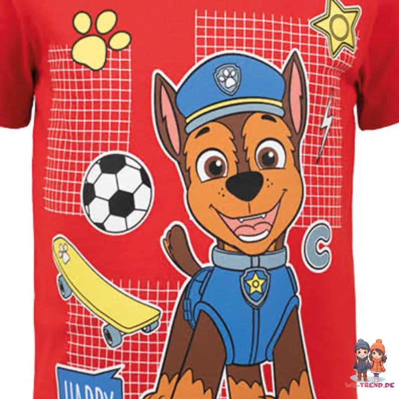 Paw Patrol Chase Kinder Jungen kurzarm T-Shirt Shirt - WS-Trend.de