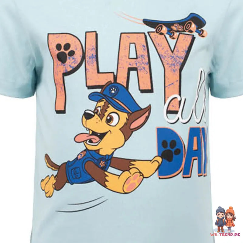 Paw Patrol Chase Kinder Jungen kurzarm T-Shirt Shirt - WS-Trend.de
