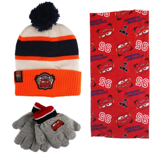 Disney Cars Lightning McQueen Kinder Herbst Wintermütze Loop plus Handschuhe - WS-Trend.de