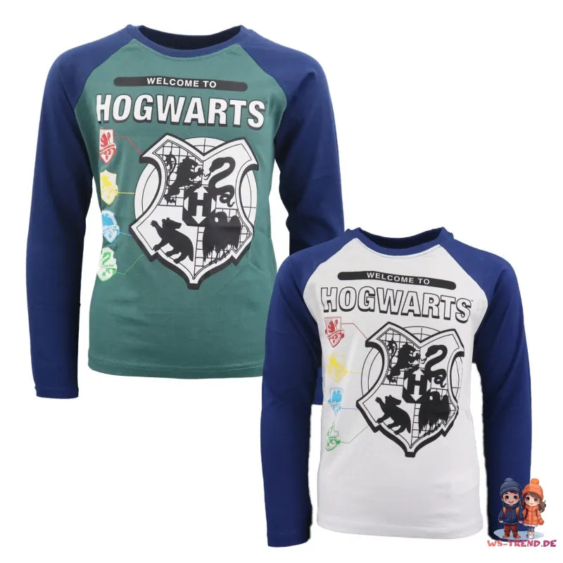 Harry Potter Hogwarts langarm T-Shirt - WS-Trend.de Kinder Shirt 134 - 164 Baumwolle