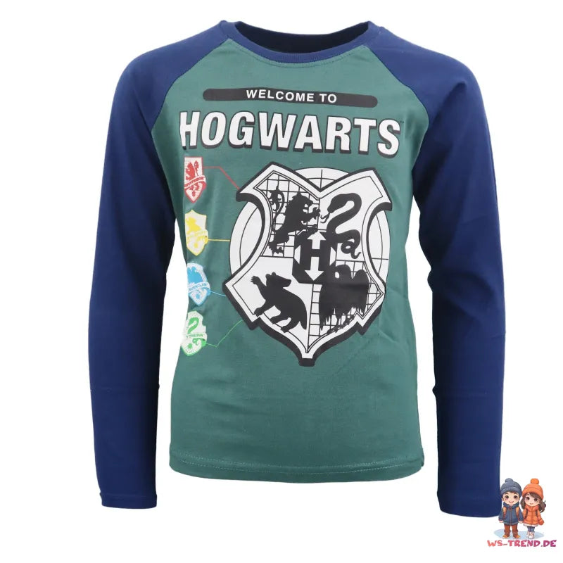 Harry Potter Hogwarts langarm T-Shirt - WS-Trend.de Kinder Shirt 134 - 164 Baumwolle