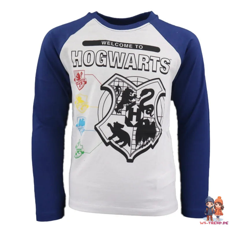 Harry Potter Hogwarts langarm T-Shirt - WS-Trend.de Kinder Shirt 134 - 164 Baumwolle