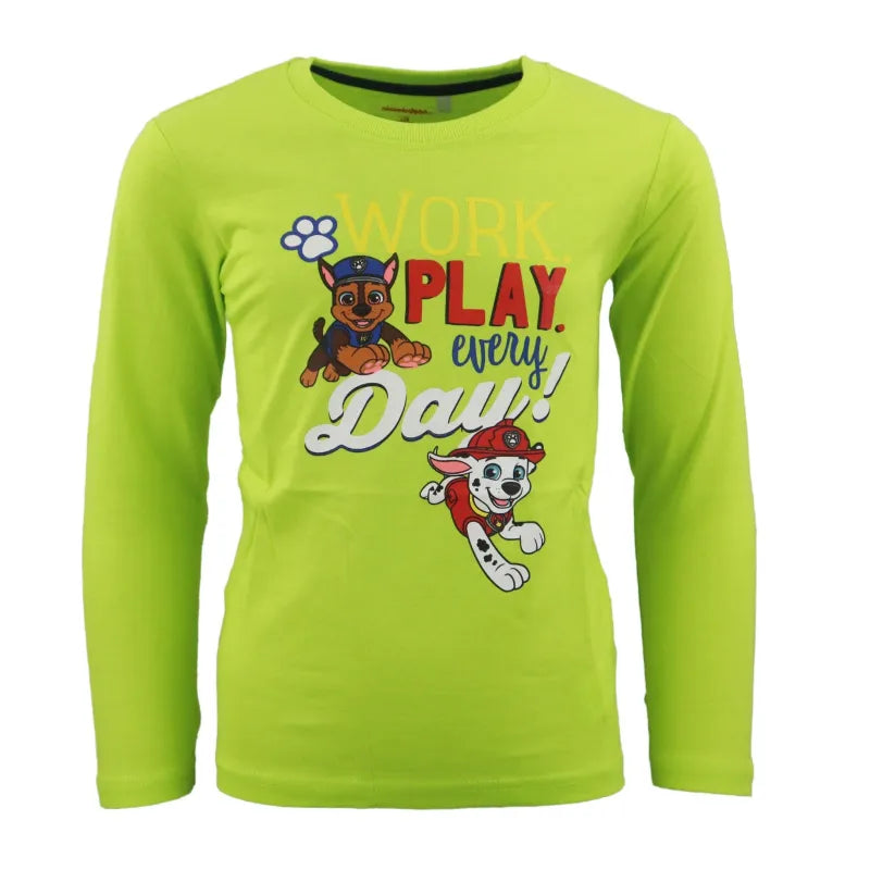 Paw Patrol Chase Marshall Kinder langarm Shirt - WS-Trend.de Jungen Langarmshirt 98-128 Baumwolle