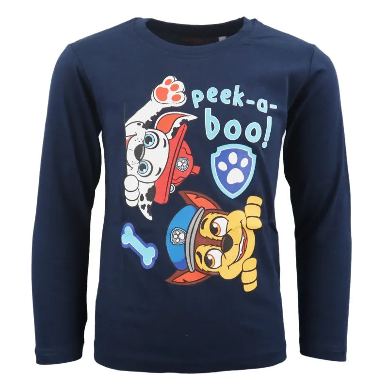 Paw Patrol Chase Marshall Kinder langarm Shirt - WS-Trend.de Jungen Langarmshirt 98-128 Baumwolle