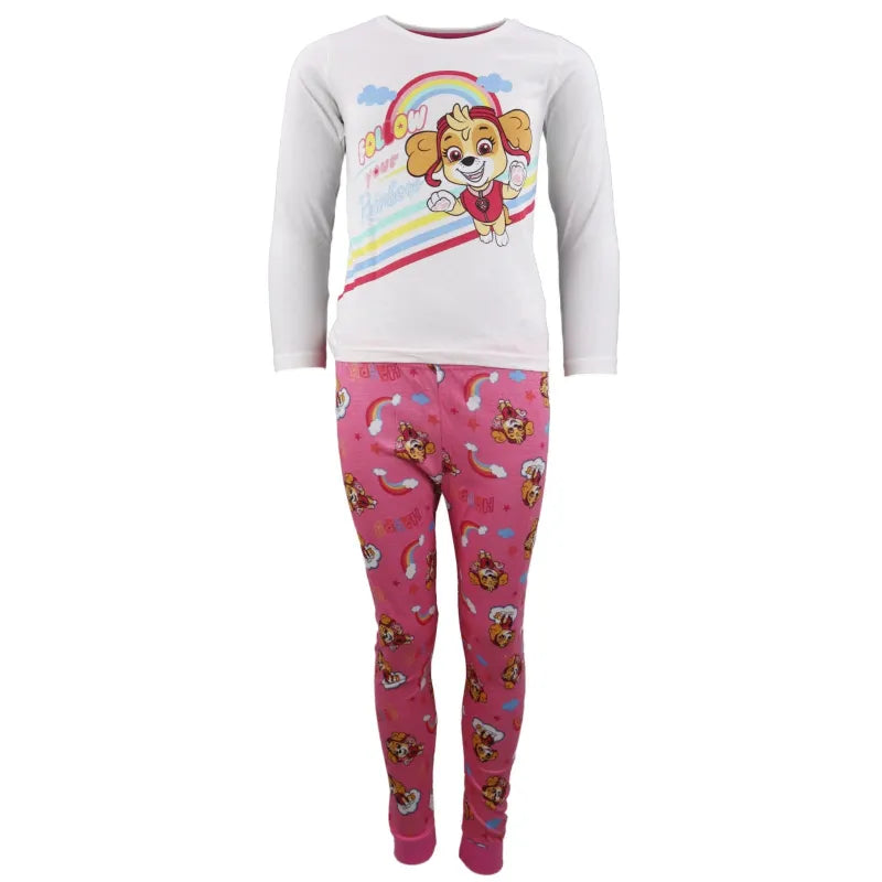 Paw Patrol Skye Kinder langarm Pyjama Schlafanzug - WS-Trend.de 98 -128 Baumwolle