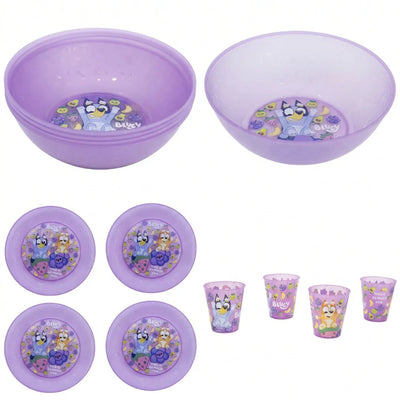 Bluey Bingo Kinder Geschirr-Set 12 teilig Becher Teller Schüssel - WS-Trend.de