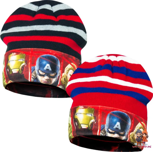 Marvel Avengers - Kinder Jugend Wintermütze - WS-Trend.de der Film Herbst Gr. 52 54 Schwarz Rot