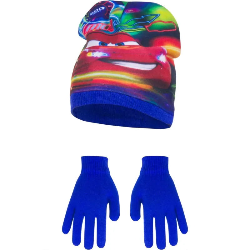 Disney Cars Lightning McQueen Kinder Wintermütze plus Handschuhe WS Trend.de Gr. 52 54