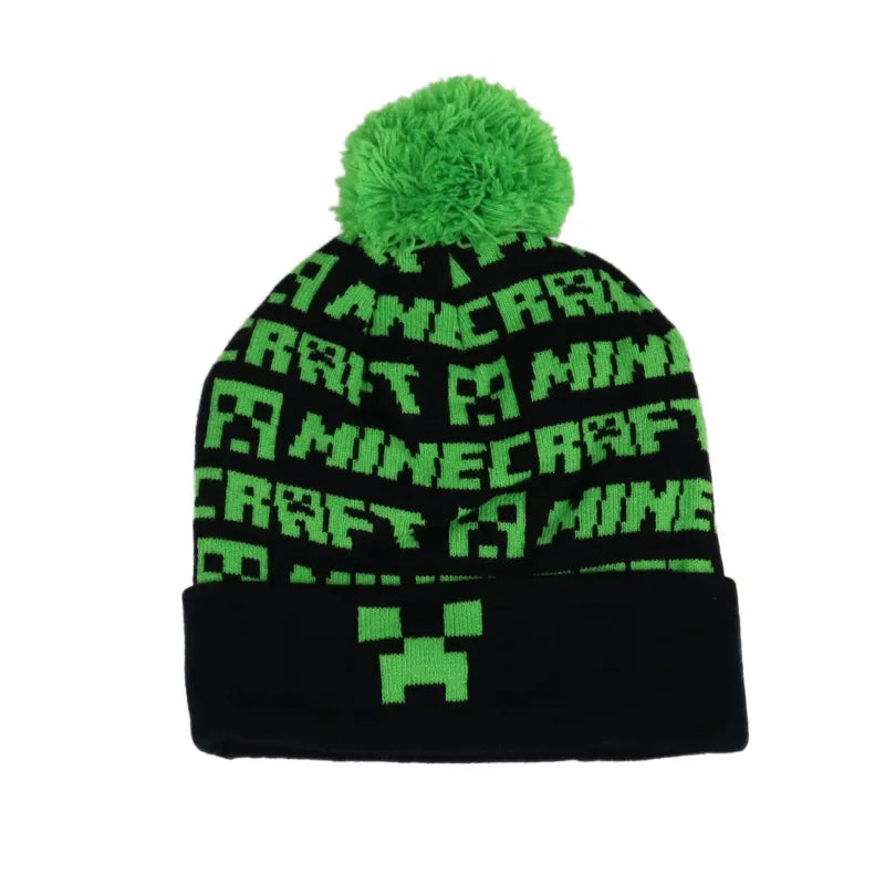 Minecraft Creeper Jungen Wintermütze Bommelmütze - WS-Trend.de Mütze in 54-56